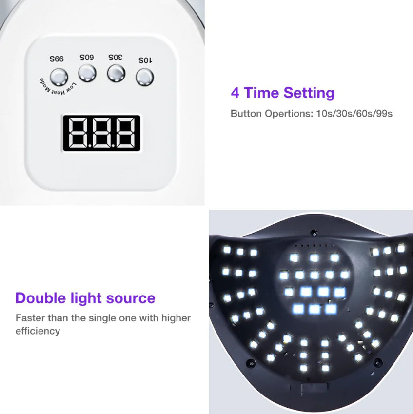220W Nail Dryer LED Lamp UV Light Polish Gel Curing Machine