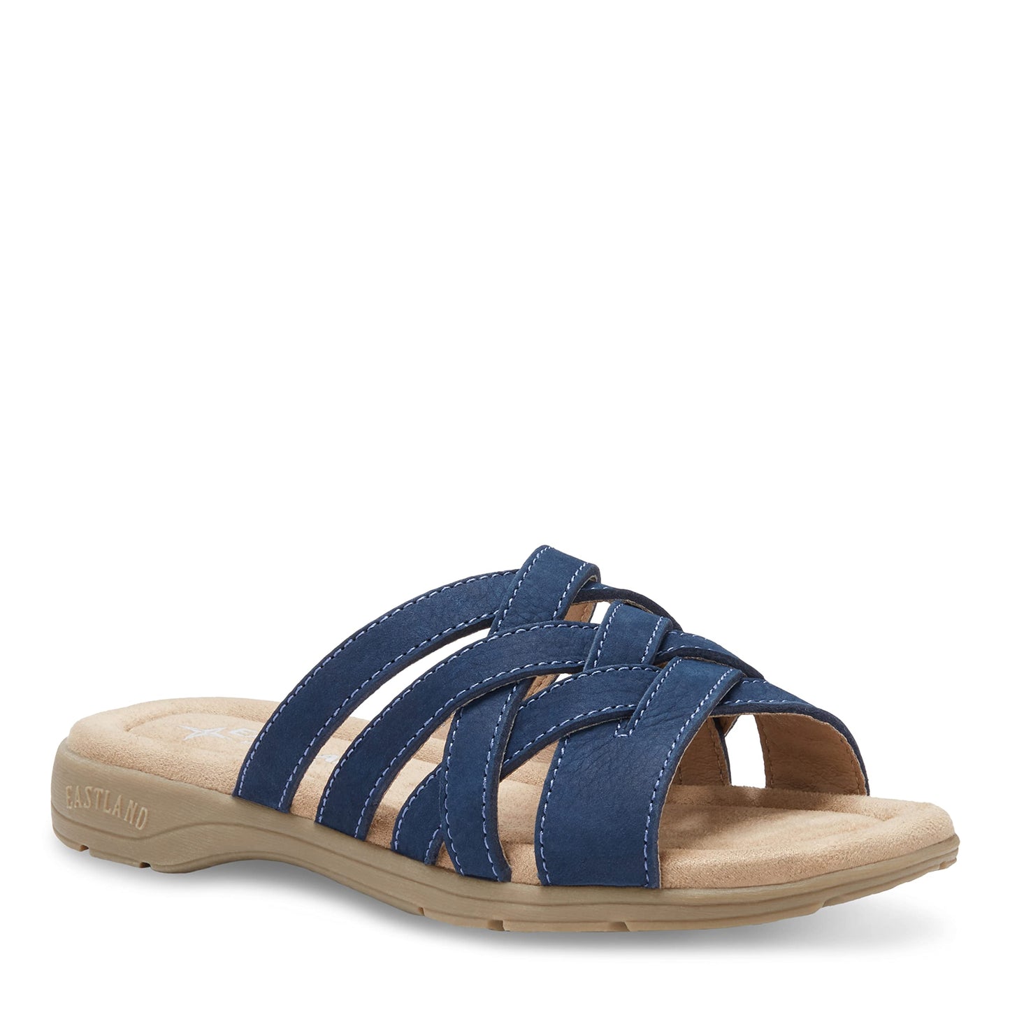 Eastland Womens HAZEL Flat Sandal NAVY NUBUC 9 Wide