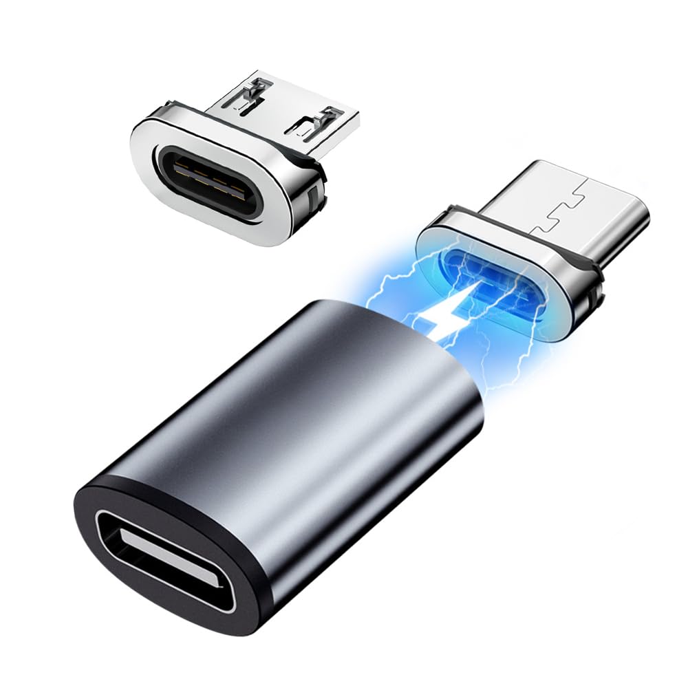 ANMONE 2-in-1 USB-C to Micro USB/USB-C Magnetic Adapter