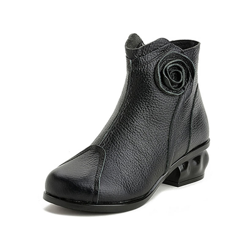 Ethnic Style Fleece-lined Vintage Women's Boots