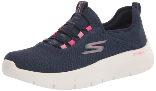 Skechers Womens GO Walk Flex-Lucy Sneaker Navy 8 Wide