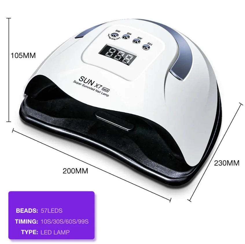 220W Nail Dryer LED Lamp UV Light Polish Gel Curing Machine