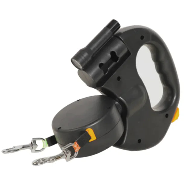 Auto Double Dog Leash – Tangle-Free Retractable Leash for Two Dogs