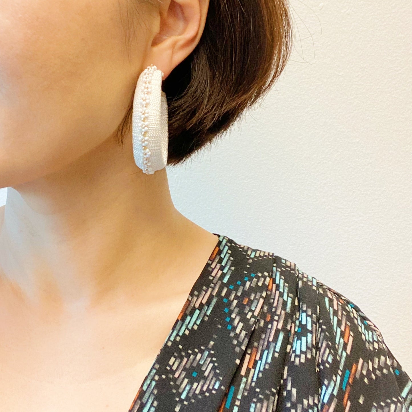 Beaded Hoop Earrings