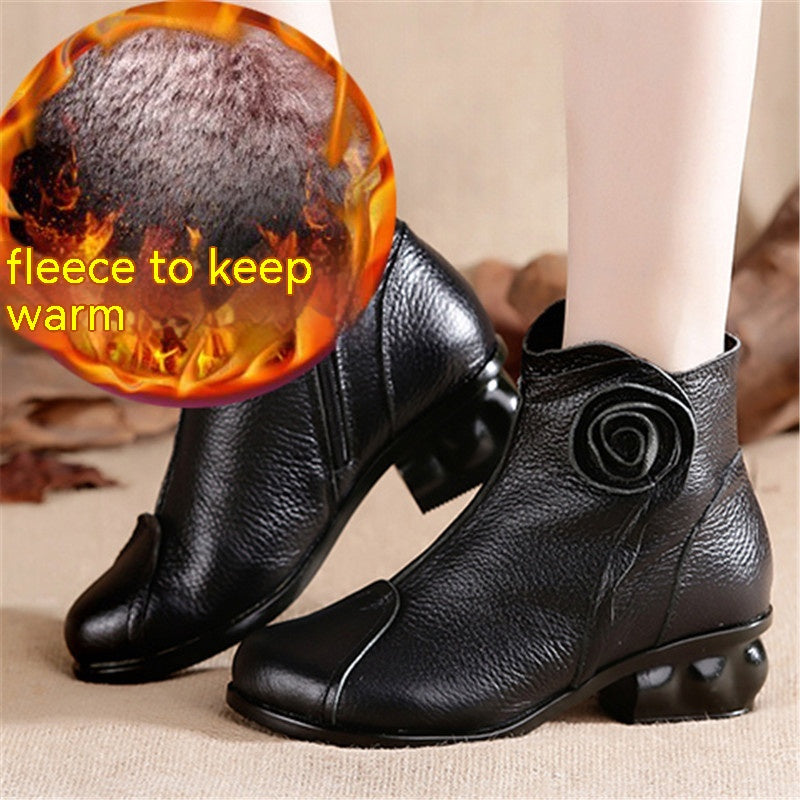 Ethnic Style Fleece-lined Vintage Women's Boots