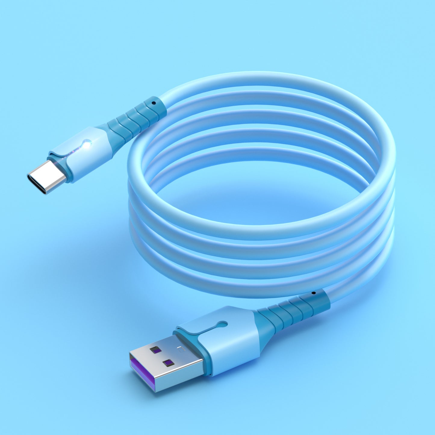 Android Type-C Charging Cable with Smart Indicator Light