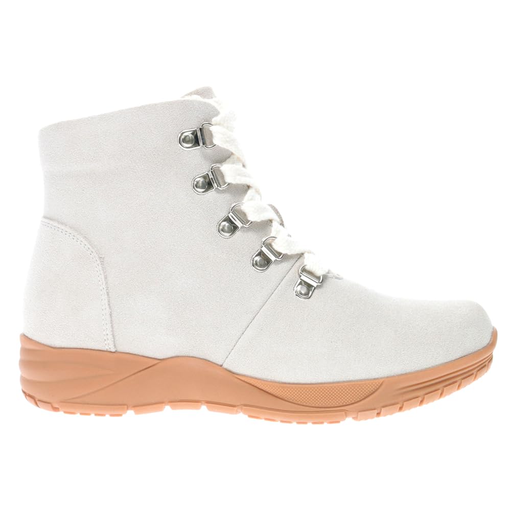 Propét Womens Demi Suede Scotchgard™ Treated Bootie White 9.5 Wide US