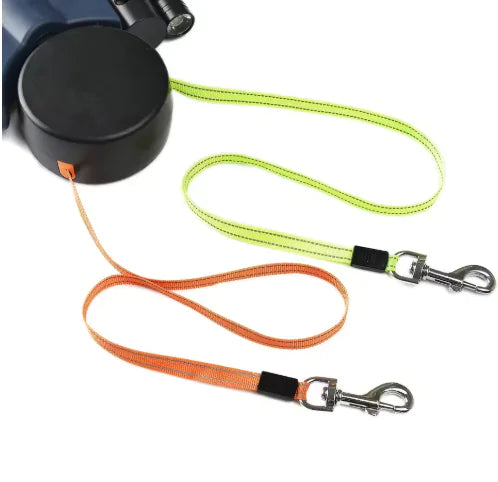 Auto Double Dog Leash – Tangle-Free Retractable Leash for Two Dogs