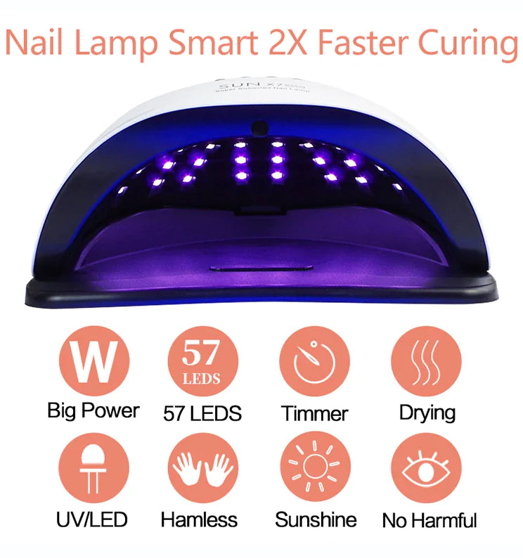 220W Nail Dryer LED Lamp UV Light Polish Gel Curing Machine