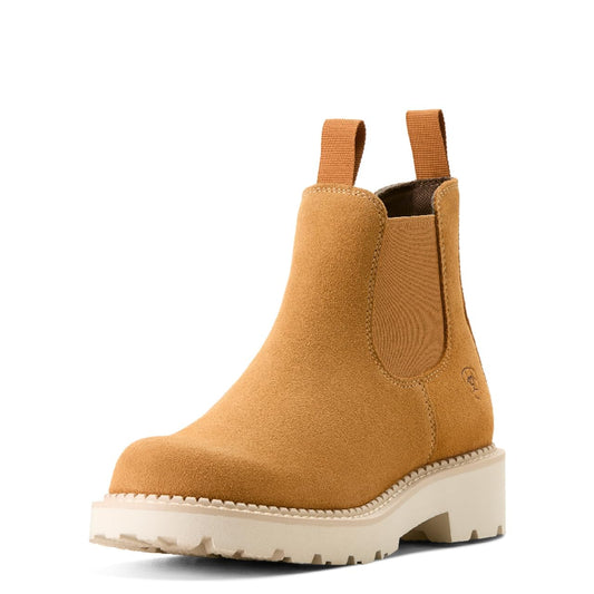 ARIAT Womens Fatbaby Chelsea Western Boot Wheat Suede 8.5 Wide