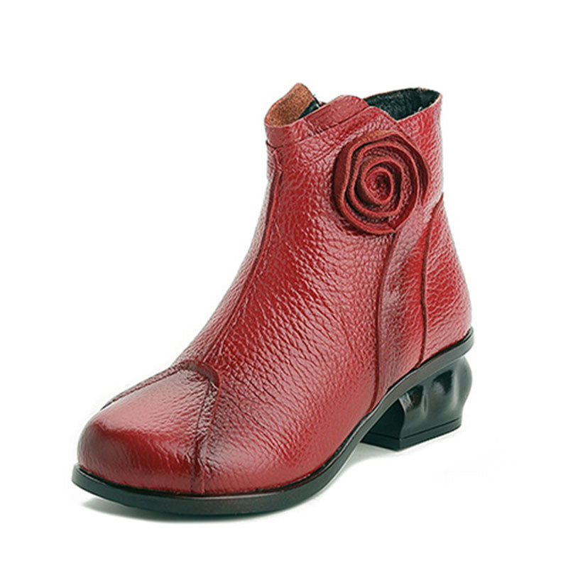 Ethnic Style Fleece-lined Vintage Women's Boots
