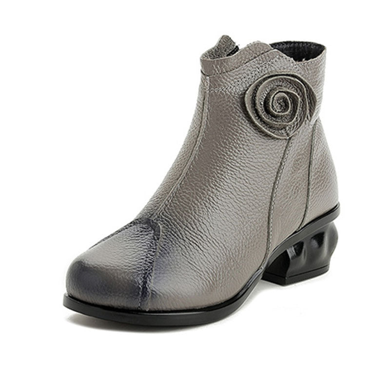 Ethnic Style Fleece-lined Vintage Women's Boots