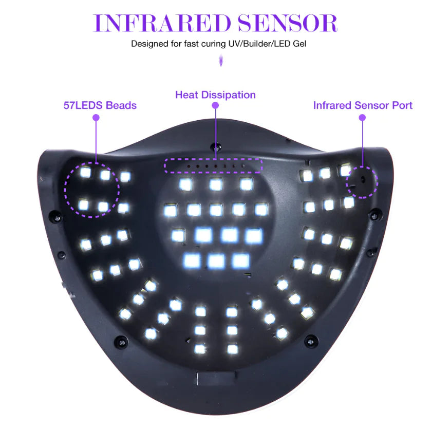 220W Nail Dryer LED Lamp UV Light Polish Gel Curing Machine