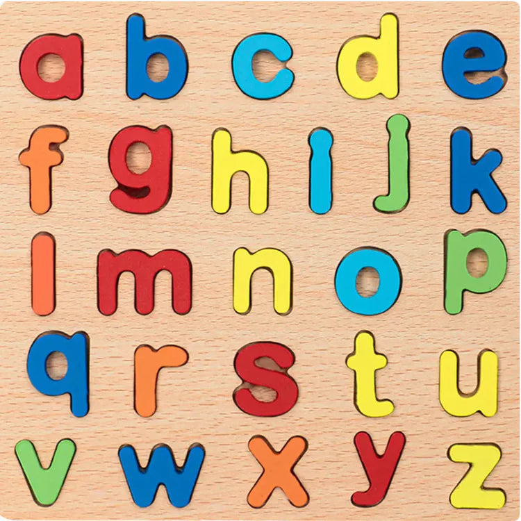 Wooden Number & Letter Match-Up Puzzle Board - Trust and Believe Purple